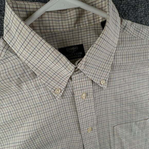 VTG Gitman Bros For Hunt Club Clothiers Button Up Shirt Long Sleeve Check 17 35 - Picture 7 of 16